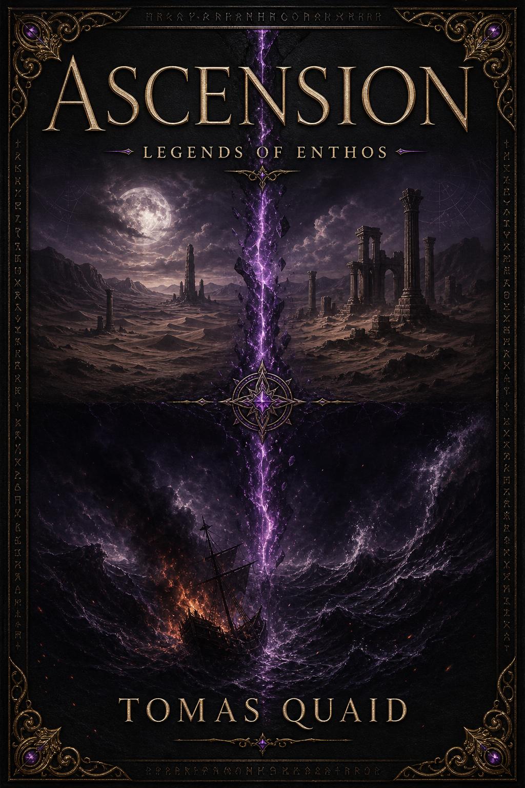 Ascension book cover — Legends of Enthos by Tomas Quaid